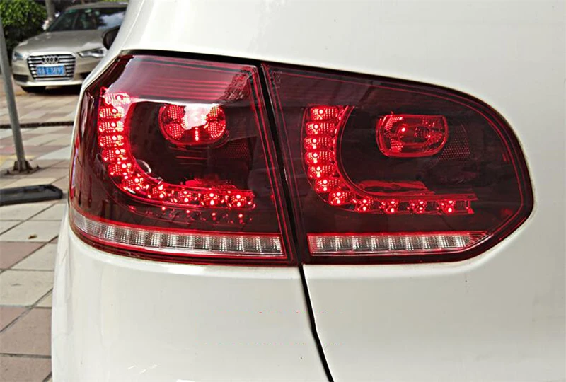 Динамический указатель поворота светодиодный задний фонарь автомобильный Стайлинг для Golf 6 задние фонари 2009-2012 MK6 задний фонарь светодиодный DRL+ тормоз+ Парк+ противотуманные фары 4 шт