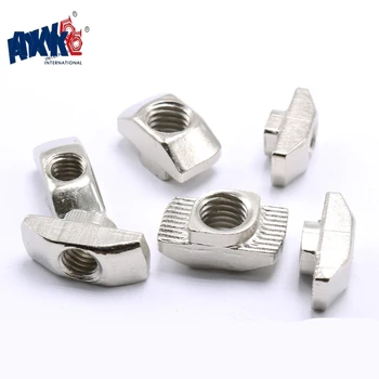 

AXK 100pcs 50pcs M4 M5 M6 T nut Hammer Head Nut bolt Nickel Plated for 3030 Aluminum Profile with Slot Groove 8mm M4 M5 M6