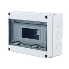 12 Way Plastic Electrical Distribution Box Waterproof MCB Box Panel Mounted Distribution Box HT Series