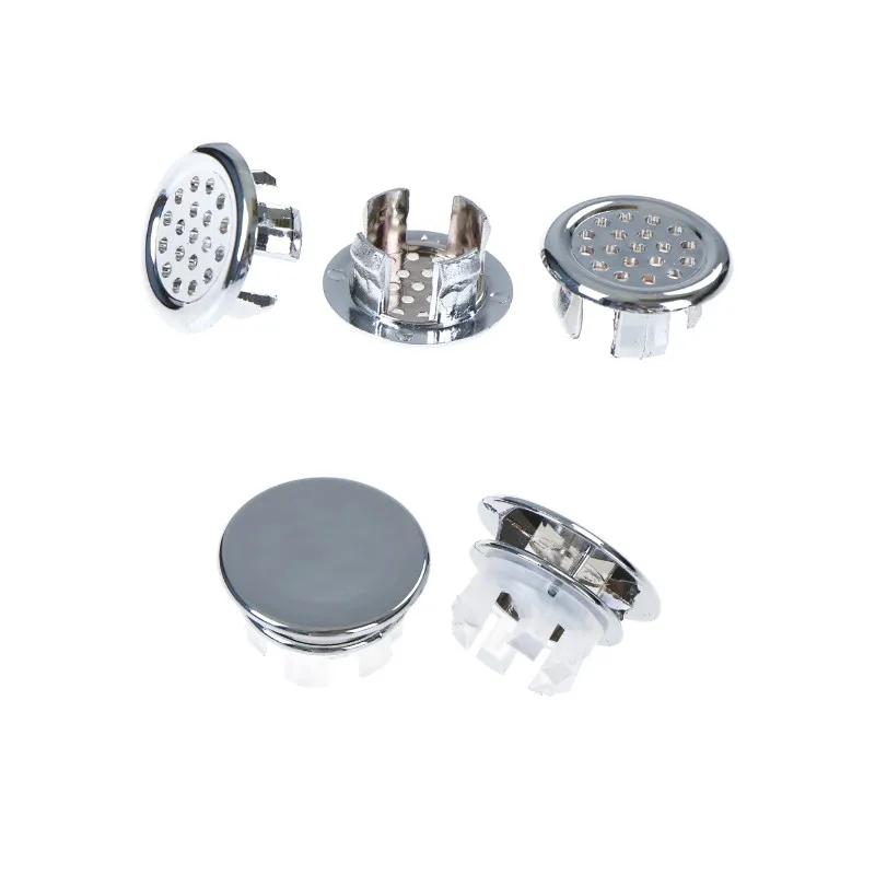 

2pcs/3pcs Basin Sink Round Overflow Cover Ring Insert Replacement Tidy Chrome Trim Bathroom Accessories