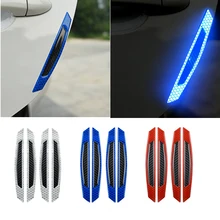 4pcs/2pcs Car Stickers Reflective Strips Carbon Fiber Warning Reflector Door Reflective Tape Auto Luminous Sticker Night Protect 4pcs/2pcs Car Stickers Reflective Strips Carbon Fiber Warning Reflector Door Reflective Tape Auto Luminous Sticker Night Protect