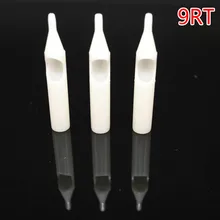 Besta 50 шт. одноразовые татуировки Советы Белый Цвет 9RT Круглый Советы Предварительно стерилизованные сопло для татуировки иглы татуировки машина