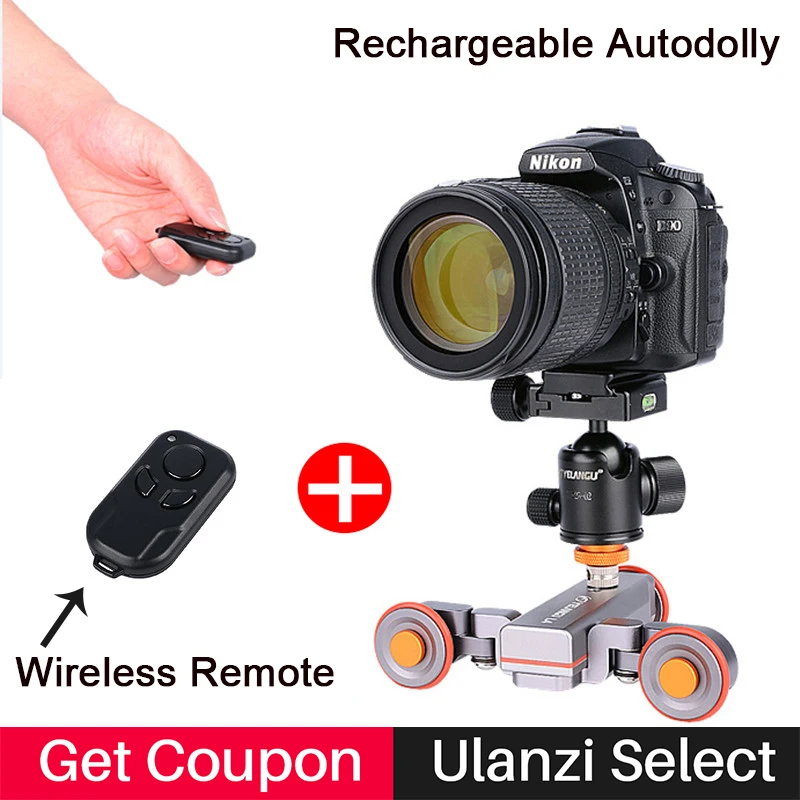 

Motorized Electric Autodolly Car Wireless Remote Control Video Track Rail Slider Skater Dolly for iPhone X Canon Sony Nikon SLR