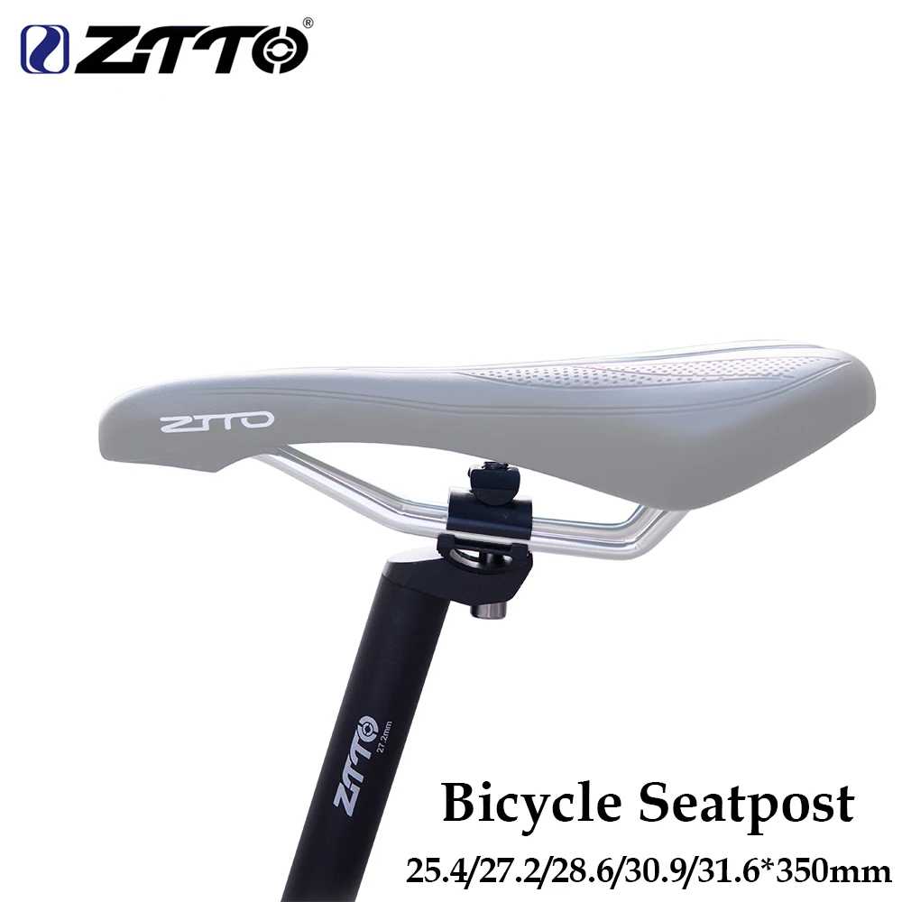ZTTO велосипедный Подседельный штырь трубки MTB дорожный Велоспорт велосипед Superlight Подседельный штырь 25,4 27,2 28,6 31,6 350 мм