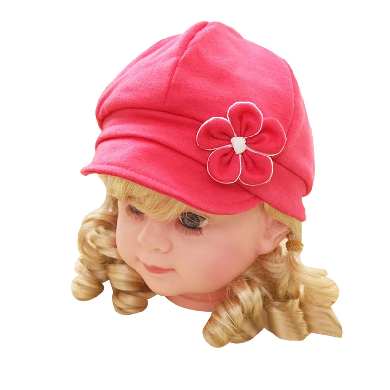 Cute Newborn font b Hat b font Cotton Baby Girls Caps Spring Autumn Baseball Infant Beanies