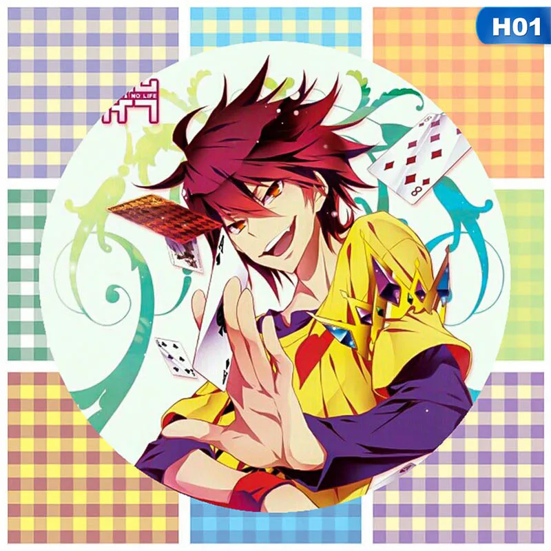 New Popular Brooch Japan Anime No Game No Life Shiro Sora Badge Russian Gaming Pin Coin Icon Cloth Backpack Ornament