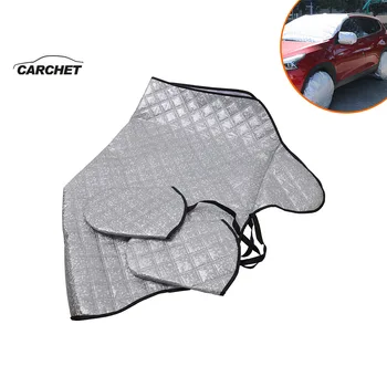 

CARCHETCar Windshield Cover Automobile Sunshade Shield with Two Mirror for Windshield Visor Cover Summer Front Window Windscreen