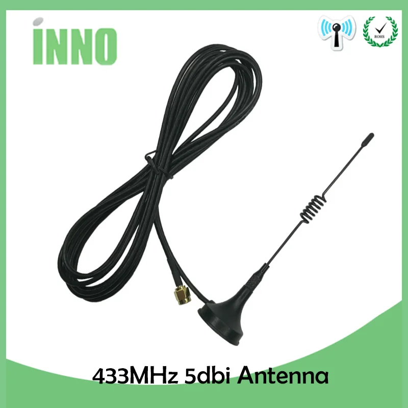 1pcs 5dbi 433Mhz Antenna 433 MHz antena GSM SMA Male Connector with Magnetic base for Ham Radio Signal Wireless Repeater 433m 1pcs 5dbi 433Mhz Antenna 433 MHz antena GSM SMA Male Connector with Magnetic base for Ham Radio Signal Wireless Repeater 433m