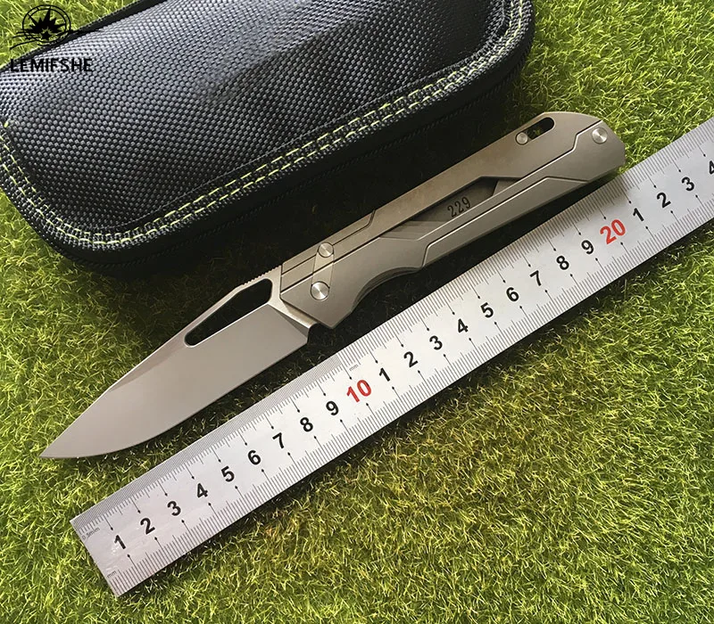 LEMIFSHE Mechanic Flipper Folding Knife M390 Blade Titanium Handle