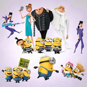 

Brand New Minions Despicable Me 2 Removable Wall stickers Decal Decor DIY gift Poster Home Mural Art Free Shipping D251