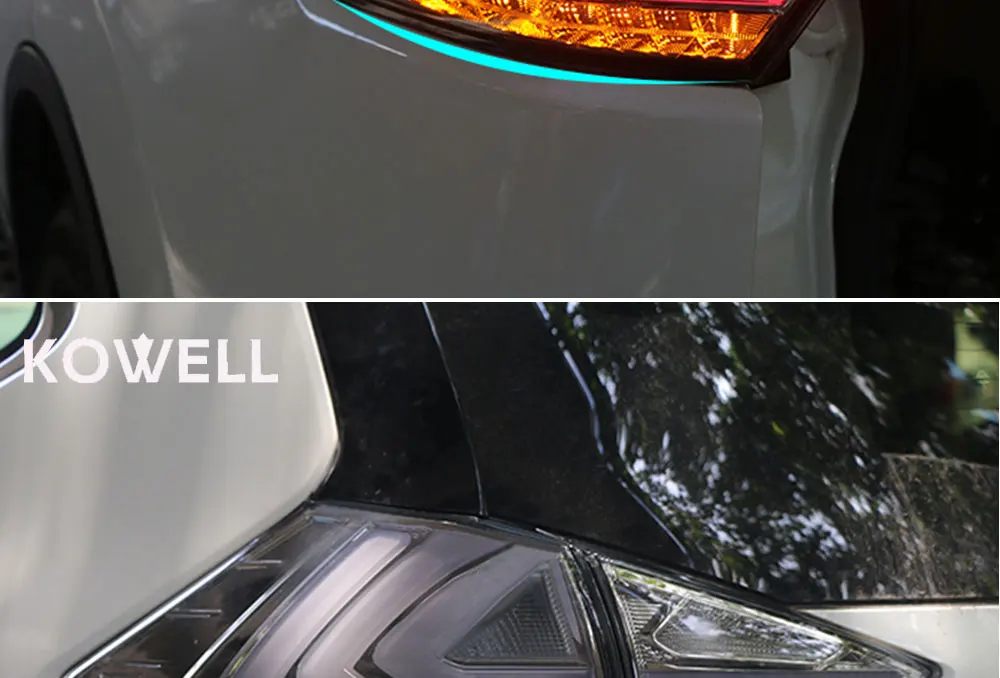 KOWELL автомобильный Стайлинг для Nissan X-TRAIL XTRAIL задний светильник s светодиодный задний светильник светодиодный задний фонарь DRL+ тормоз+ Реверсивный+ сигнальный автоматический