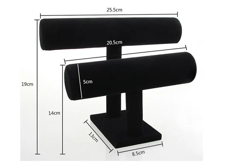  Top Luxury Black/Gray/Pink Velvet jewellery display stands Jewelry Display Shelf Bracelet Display S