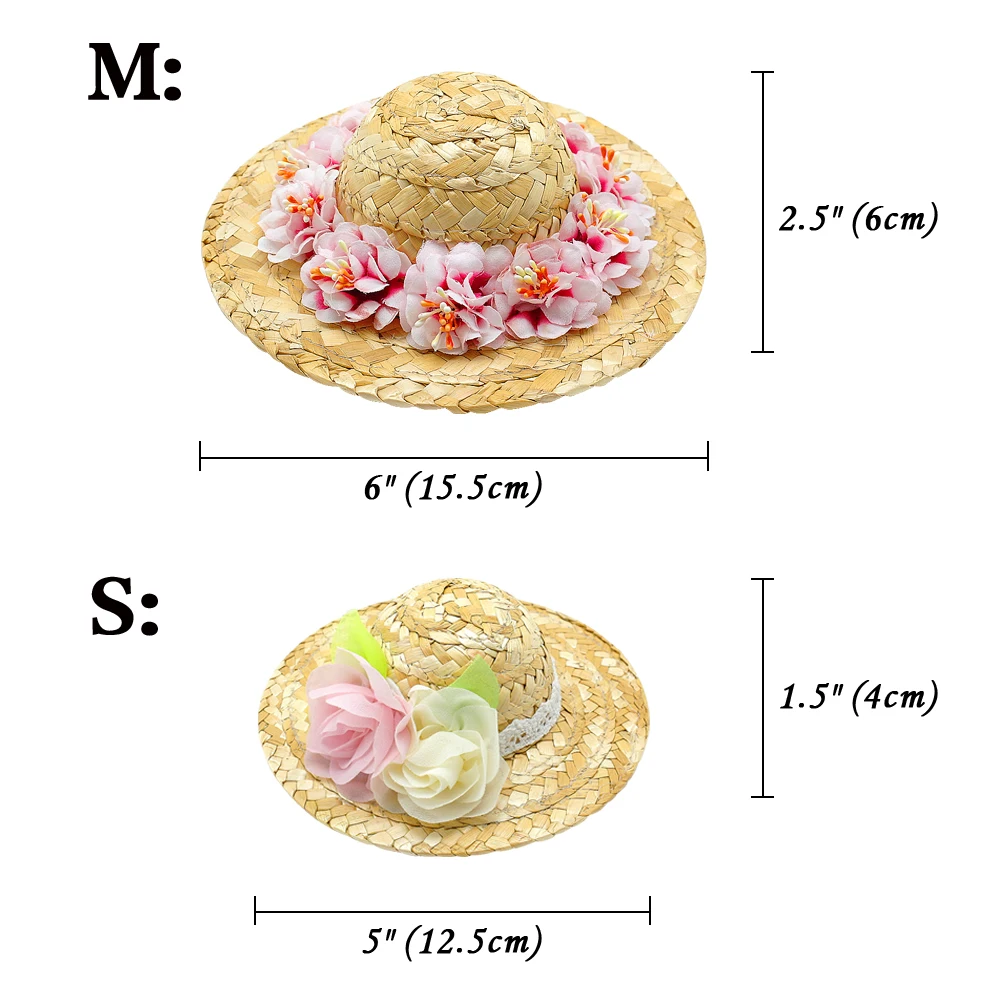 Летняя соломенная шляпа от солнца для собак, уличные аксессуары для домашних животных в гавайском стиле, соломенные шляпы для маленьких собак, кошек, чихуахуа, йоркширского терьера, Petshop