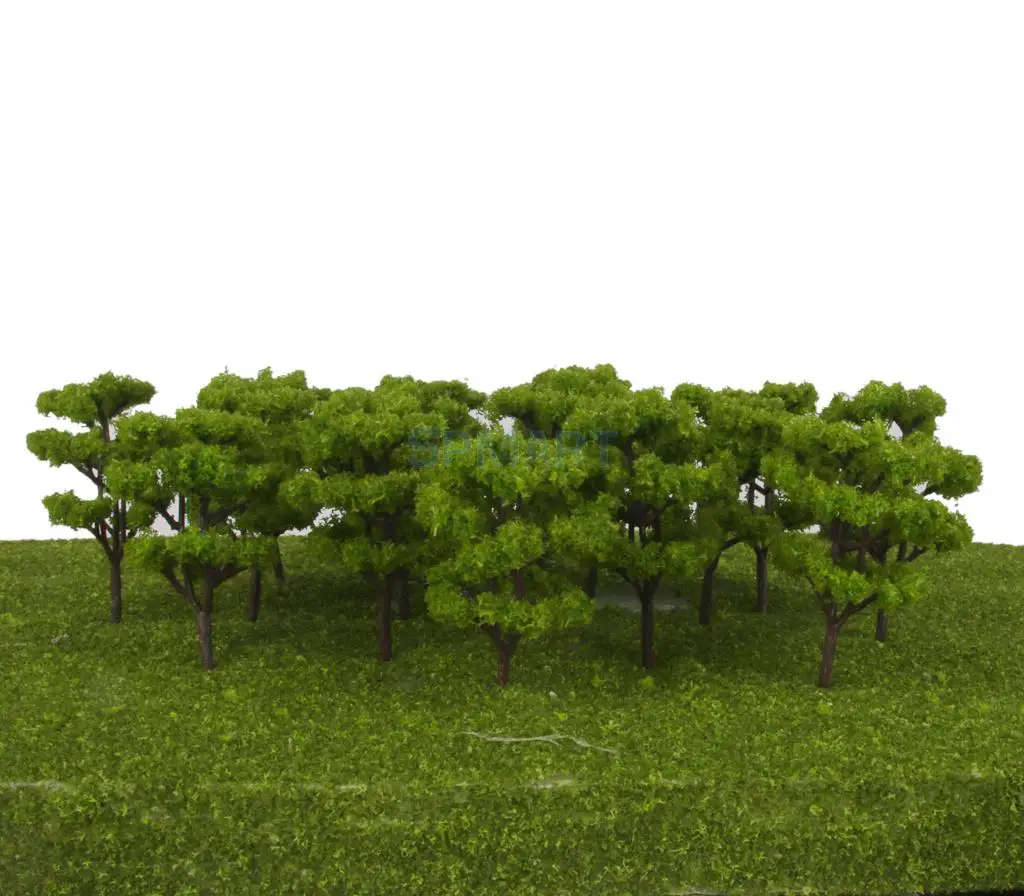 25 шт. 6,8 см ярко зеленый модель ёлки поезд набор сад расположение пейзажей Z весы