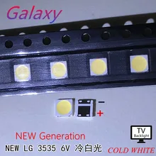 50 шт./лот для LG SMD СВЕТОДИОДНЫЙ 3535 6V холодный белый Чип-2 2W для ТВ/ЖК Подсветка ТВ приложения