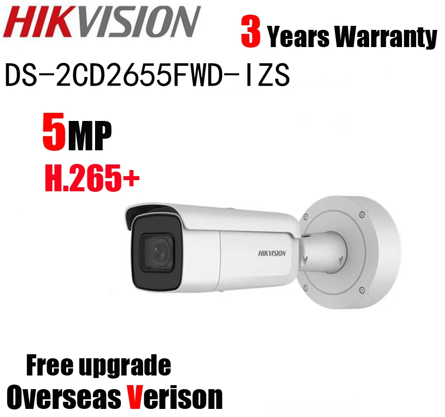 Hikvision Ds2cd2655fwdizs 5mp H.265+ Poe Ip67 Ik10 Cctv Bullet