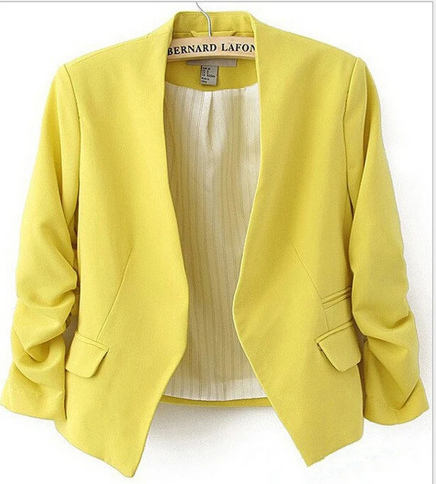 

Hot!!Factory Direct Sale2015 Summer Autumn Fashion Design Slim Fit Short Blazer Women Ladies Blazer Suit Femininas Free Shipping