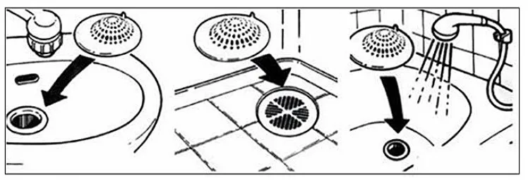 Мягкие силиконовые Ванная комната Душ слив крышки фильтры от волос Раковина фильтр 3 размера анти-киприоты кухня с присосками