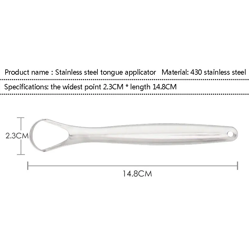 Язык из нержавеющей стали скребок для чистки свежего дыхания металлический язык очищающий скребок для ухода за полостью рта для взрослых очиститель языка