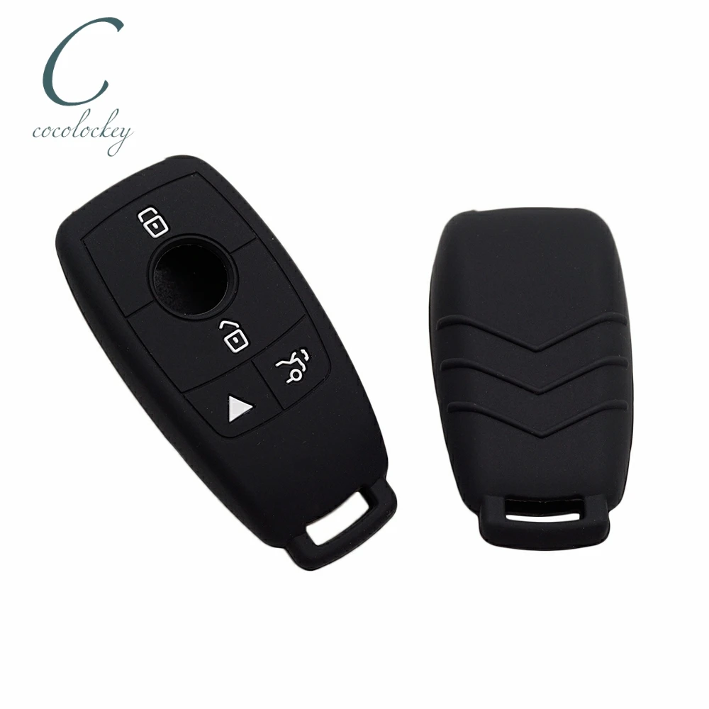 Cocolockey чехол для автомобильного ключа Mercedes Benz E Class E200 E300 2016-2018 4 кнопки безключевой