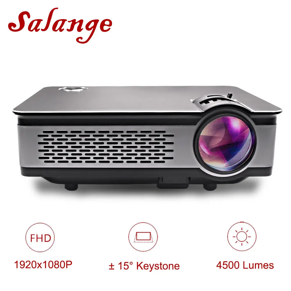 Salange T24 Projector Full HD 1080P,3600 Lumens LED Projector,Home Theater,HDMI VGA USB,1920x1080 Movie Beamer Proyector