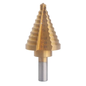 

1/4" to 1-3/8" Inch Titanium Coated HSS Step Cone Drill Bit Hole Cutter Tool