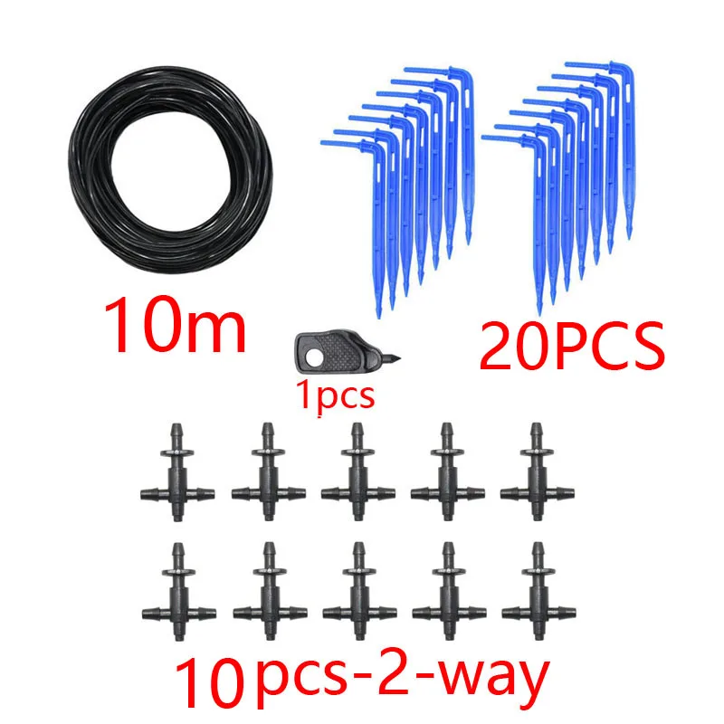 Теплица капельного орошения 2л 4л излучатель капельного 2-way стрелка капельного капельника Оросительная Система капли воды Сад 10 компл - Цвет: 2-way