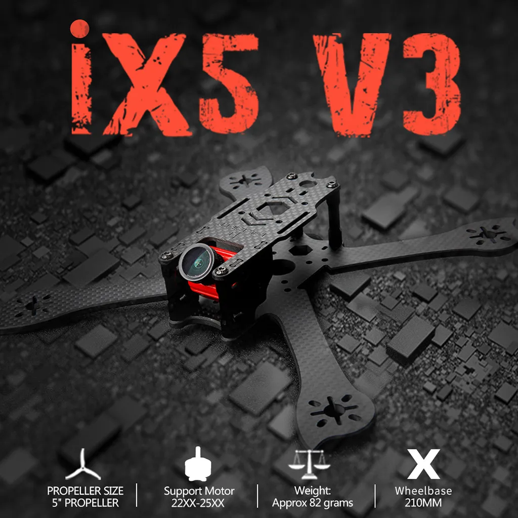 Аксессуары для дрона IFlight Ix5 V3 5 дюймовая рамка из углеродного волокна 210 мм X FPV