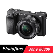 Sony A6300 беззеркальная цифровая Камера ILCE-A6300L с 16-50 мм объектив-24,2 Мп-видео в формате 4K Wi-Fi Фирменная Новинка