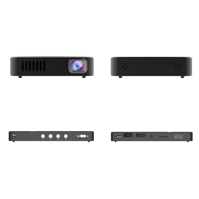 Noyazu портативный мини проектор Карманный HDMI вход Full светодио дный HD LED DLP Projetor wifi
