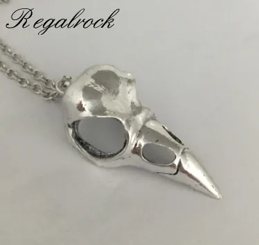 

Regalrock Hot Raven Crow Bird Skull Pendant Necklace