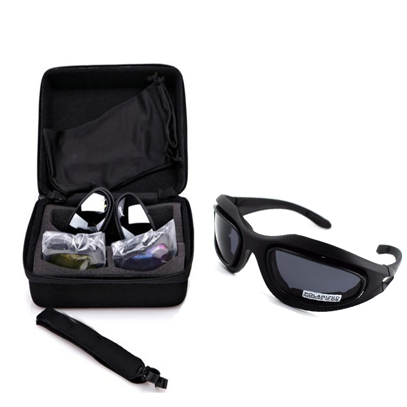 X7/C5 охотничьи страйкбольные тактические очки военные армейские очки для стрельбы поляризационные походные солнцезащитные очки 4 линзы велосипедные очки