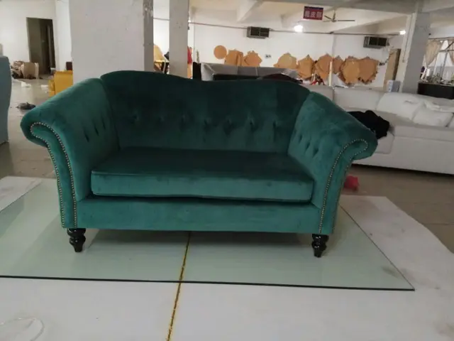Cheap Newest Home Furniture European Style modern Fabric Living Room Sofa sectional velvet cloth sofa two seater American country