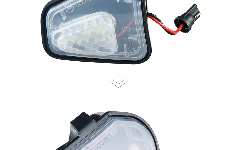 2Pcs Mirror Puddle Lights for Vw Volkswagen EOS Passat B7 CC Scirocco Jetta _08