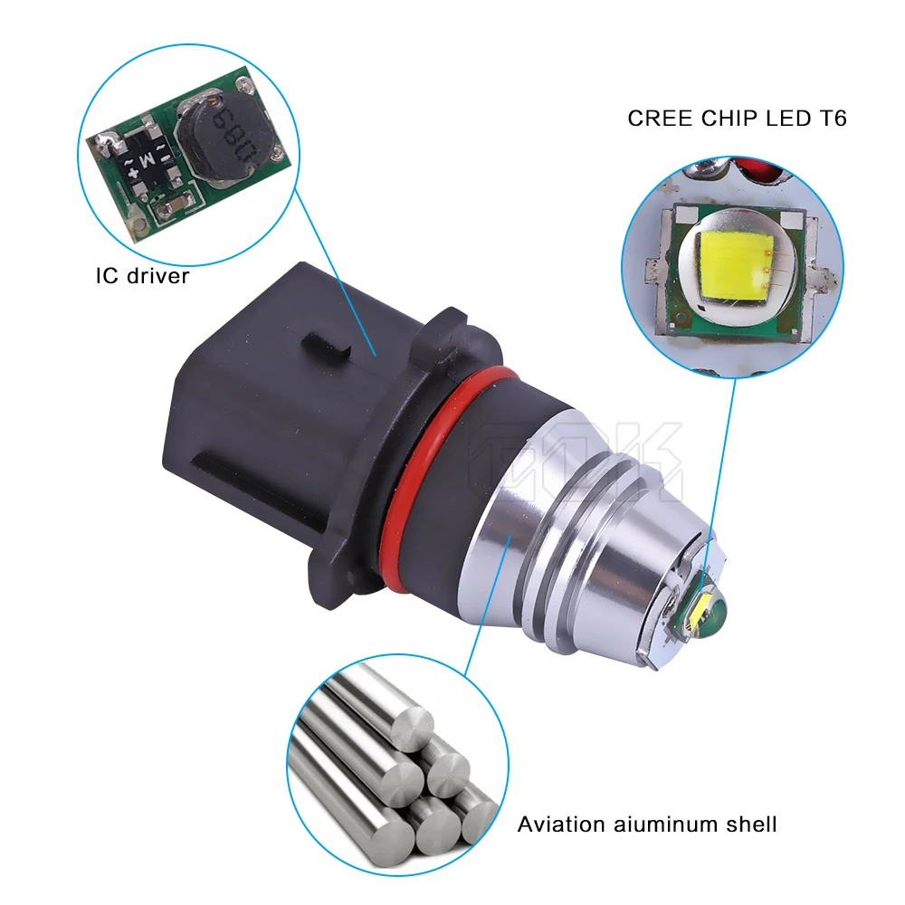 10 шт./лот Высокая мощность Вт CREE чипы led T6 H7 1156 t20 t15 светодиодные лампы p13w
