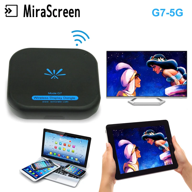 

Mirascreen wireless G7 5GHz TV Stick High Speed WiFi Display Receiver TV Dongle Support Miracast Airplay DLNA for ios/ Android