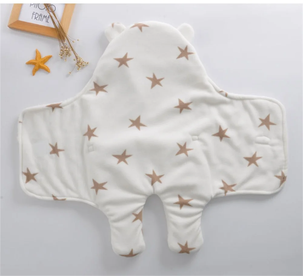 Легко большой 65*75 см 10 типов теплые милые детские пеленки для младенцев Обёрточная бумага Конверт одеяло для новорожденных спальный мешок с B0005