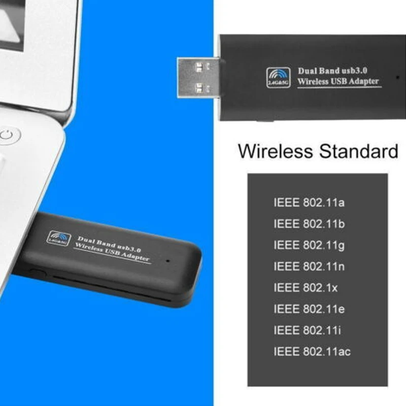 600 Мбит/с компьютер USB беспроводной разъем 2,4/5,8G двухдиапазонный WiFi приемник адаптер
