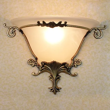 

European style Copper LED Wall Lamp Corridor Aisle Bedroom Wall Lamps