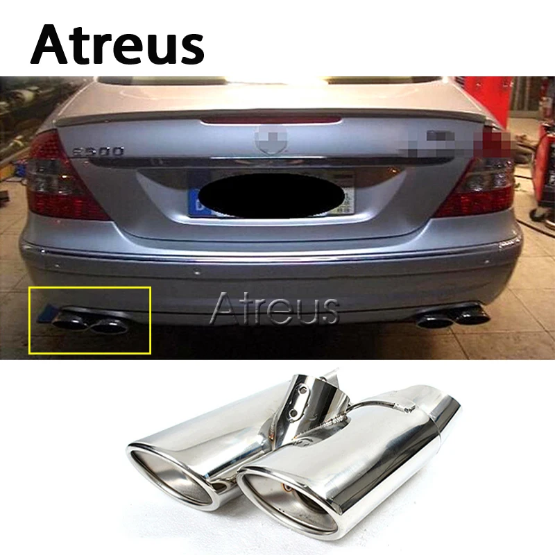 Автомобильные наконечники выхлопной трубы из нержавеющей стали Atreus подходит для