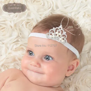 

12pcs/lot Baby Glitter Elastic Tiara Crown Headband Baby Girls Tiara Princess Headwear for Infant Kidocheese