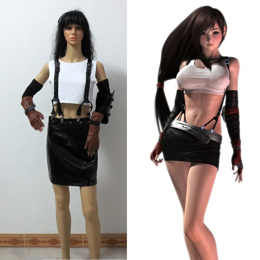 Костюм для косплея финальной фантазии VII Tifa Lockhart женское платье на заказ |