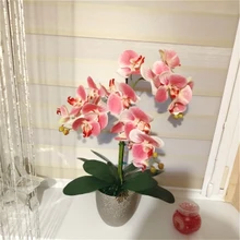 3d artificial borboleta orquídea flores falso traça flor orquídea flor para casa decoração de casamento diy toque real decoração casa flore