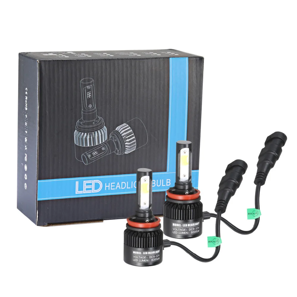 

Car Led Light H11 72W 16000LM LED Headlight Conversion Kit Car Beam Bulb Driving Lamp 6000K MAY04
