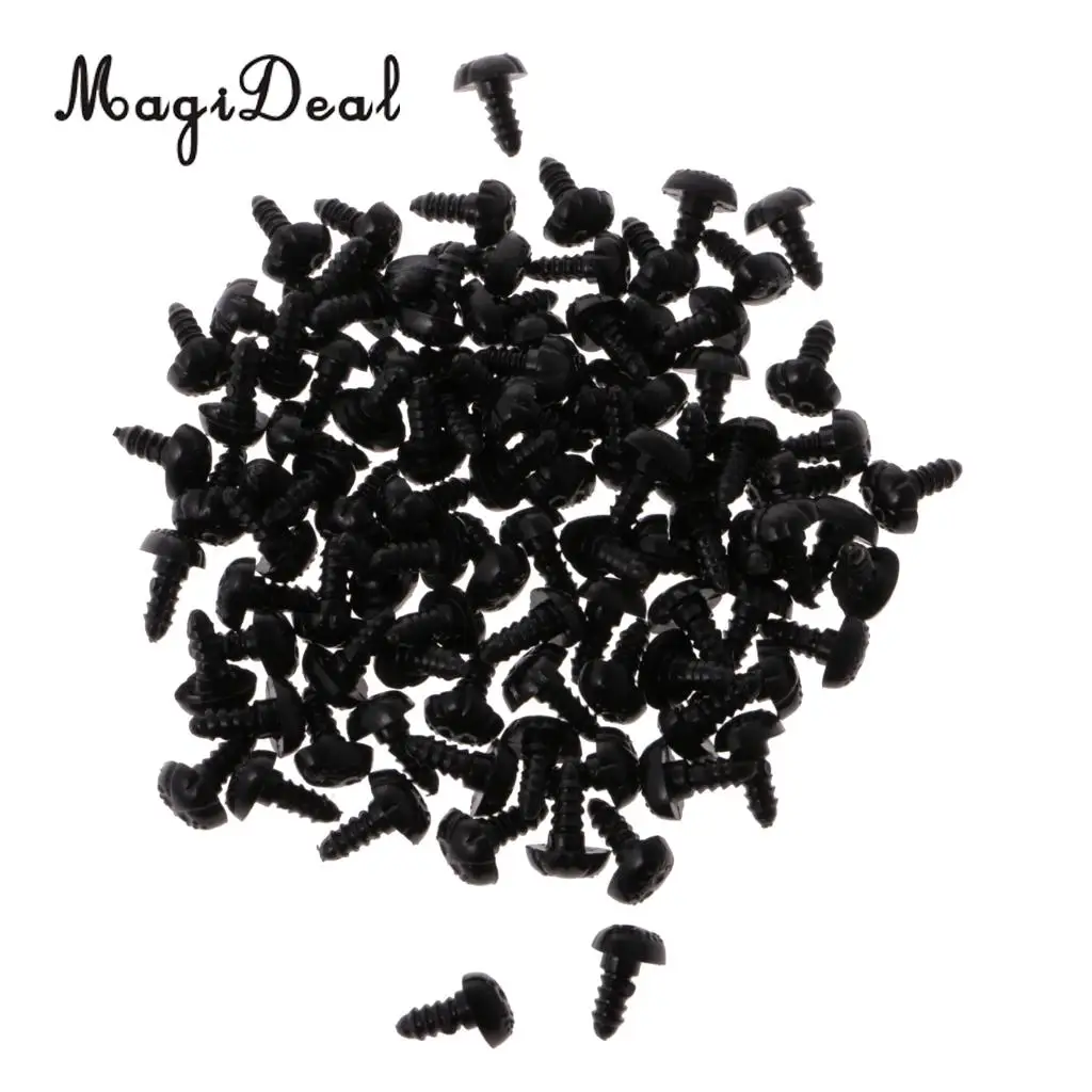 300 Pieces Black Plastic Plush Animal Dog Safety Noses for Teddy Bears Soft Toys Dolls DIY Craft Accessories