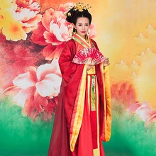 Ми Шу Для женщин костюм Hanfu Красный Великолепная Anicent династии Цинь костюм принцессы ТВ играть Легенда Цинь императрица miyue
