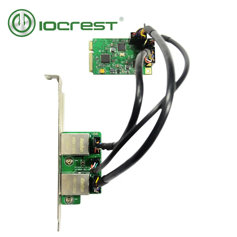 

IOCREST Mini PCI-Express Dual Gigabit Ethernet Controller Card RTL8111 Chips