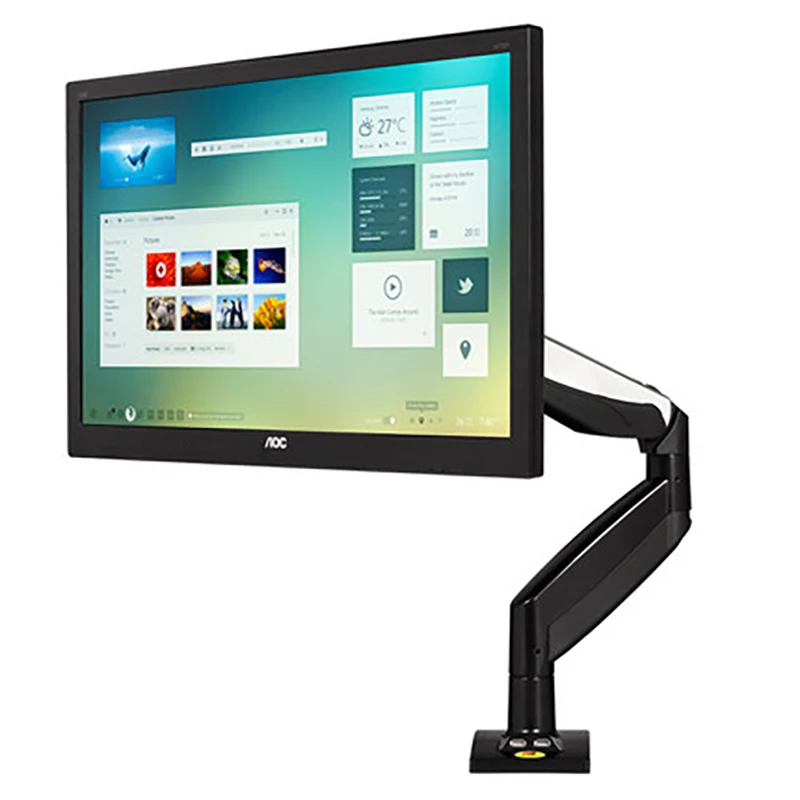 

NB F85A Desktop Mechanical Spring Full Motion 22-32 inch Monitor Holder Mount Arm with Two USB Ports Bracket Loading 2-8kgs