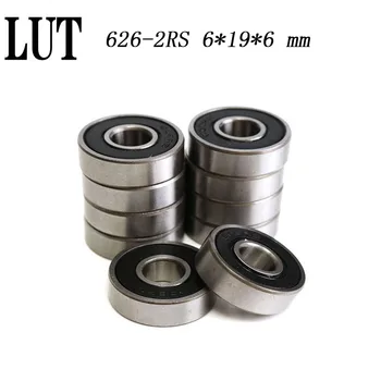 

10PCS High quality ABEC-5 626 2RS 626RS 626-2RS 626 RS 6*19*6 mm double Rubber seal Deep Groove Ball Bearings