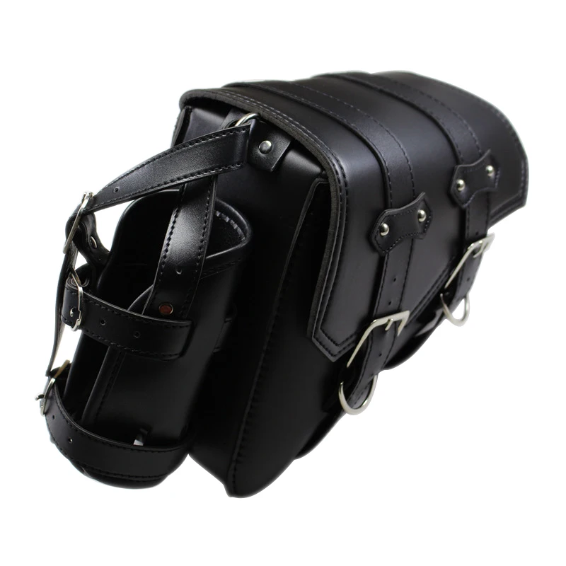 Черная искусственная кожа Solo Swing Saddlebag and Pannier хранение Совместимо с Sportster XL883 XL1200